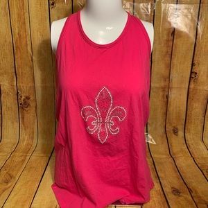 fleur de lis  XL women’s tank top razor back!